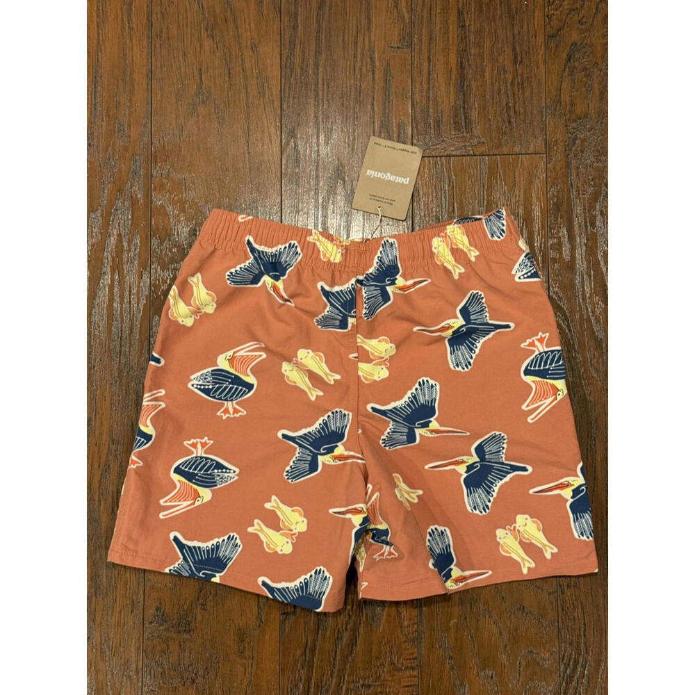 NWT Patagonia Kids Baggies Shorts 5" Lined Amigos Sienna Clay Size L 12 - Picture 6 of 6